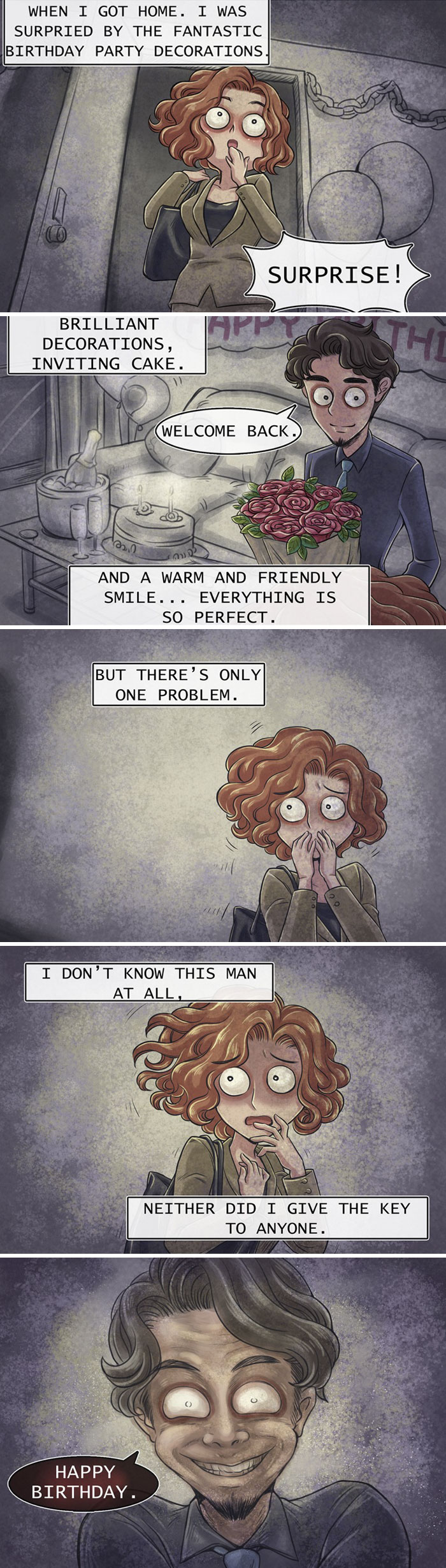 Guy Creates Horror Comics With Unexpected Endings (18 Pics) Guy Creates Horror Comics With Unexpected Endings (18 Pics)