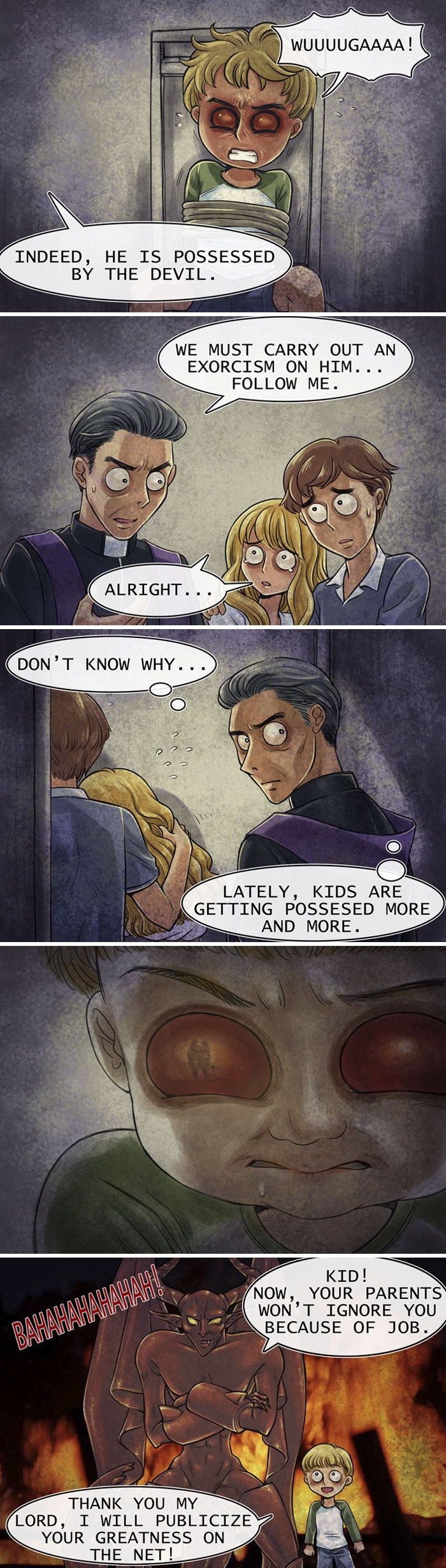 Guy Creates Horror Comics With Unexpected Endings (18 Pics) Guy Creates Horror Comics With Unexpected Endings (18 Pics)