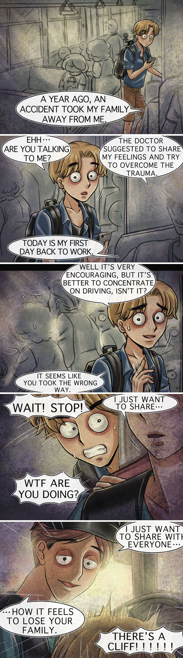 Guy Creates Horror Comics With Unexpected Endings (18 Pics) Guy Creates Horror Comics With Unexpected Endings (18 Pics)