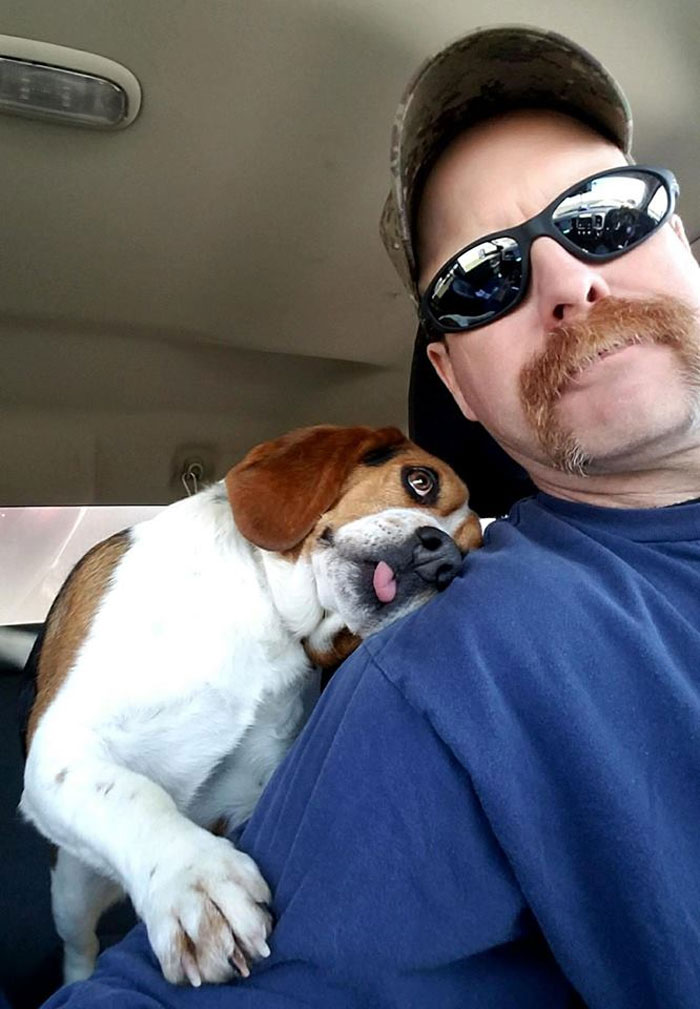 Man Rescues A Beagle From Being Euthanized In A Shelter, The Dog Can’t Contain His Gratitude, Hugs His Rescuer Man Rescues A Beagle From Being Euthanized In A Shelter, The Dog Can’t Contain His Gratitude, Hugs His Rescuer