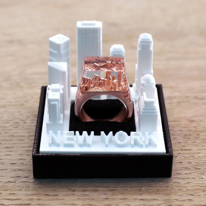 Our Architecture Rings Are So Detailed They Have Miniature Versions Of City Skylines Inside Of Them