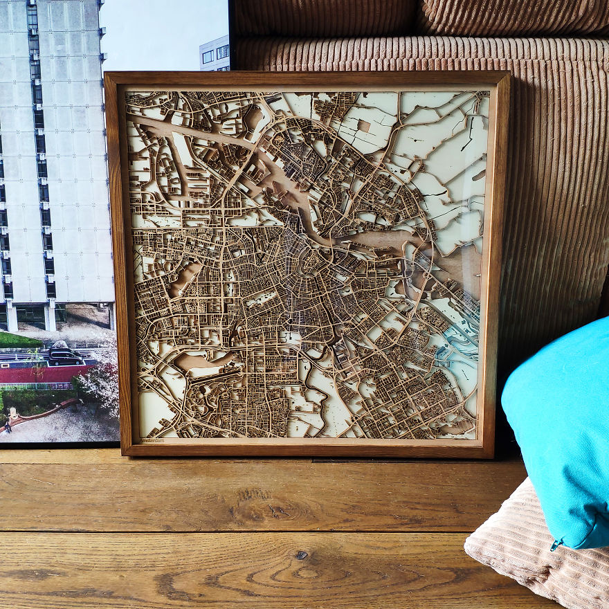 I Am A Carpenter Artist Who Creates Custom Wood Maps (11 Pics)