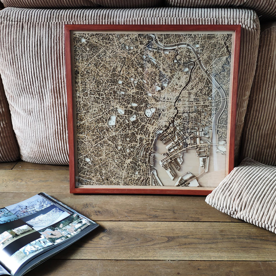 I Am A Carpenter Artist Who Creates Custom Wood Maps (11 Pics)