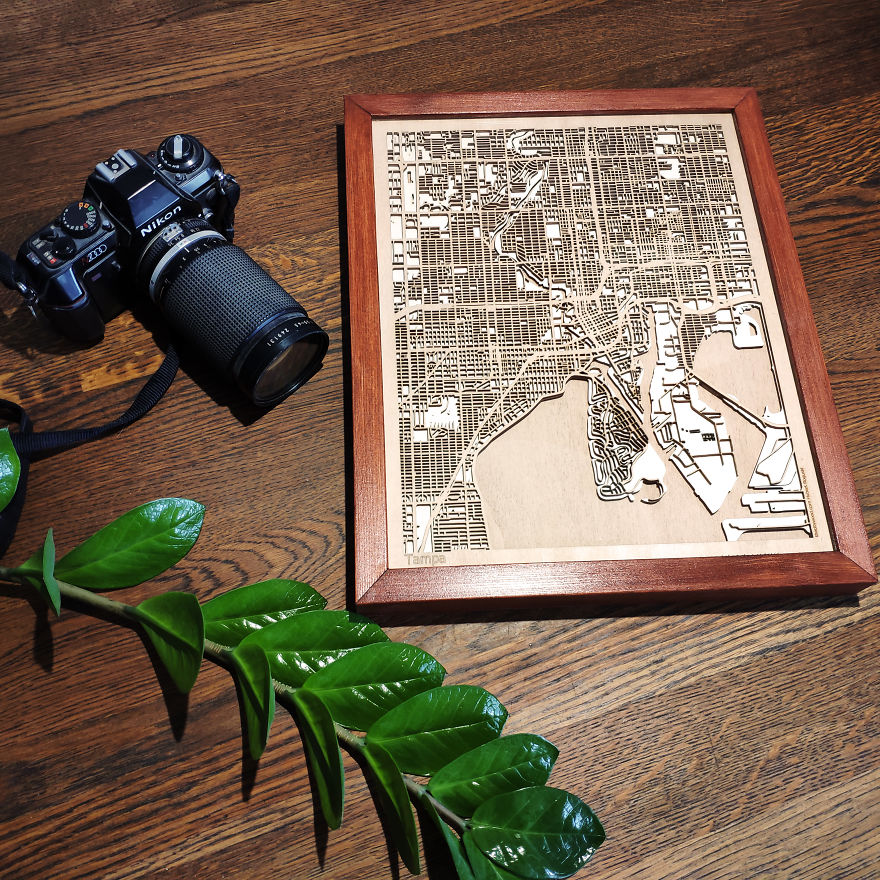 I Am A Carpenter Artist Who Creates Custom Wood Maps (11 Pics)