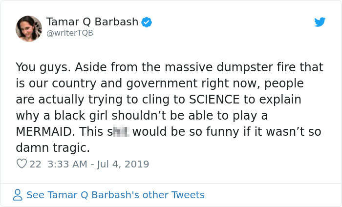 People Use ‘Science’ To Prove Disney Has To Change The Lead Actor Of The Little Mermaid ‘Cause She Can’t Be Black People Use ‘Science’ To Prove Disney Has To Change The Lead Actor Of The Little Mermaid ‘Cause She Can’t Be Black