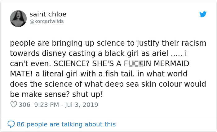 People Use ‘Science’ To Prove Disney Has To Change The Lead Actor Of The Little Mermaid ‘Cause She Can’t Be Black People Use ‘Science’ To Prove Disney Has To Change The Lead Actor Of The Little Mermaid ‘Cause She Can’t Be Black