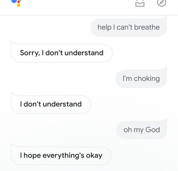 People Say “I Can’t Breathe” To Siri And Google Assistant And Screenshot The Responses (20 Pics) People Say “I Can’t Breathe” To Siri And Google Assistant And Screenshot The Responses (20 Pics)