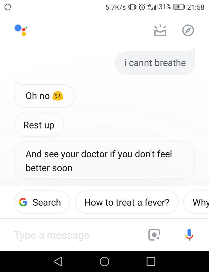 People Say “I Can’t Breathe” To Siri And Google Assistant And Screenshot The Responses (20 Pics) People Say “I Can’t Breathe” To Siri And Google Assistant And Screenshot The Responses (20 Pics)