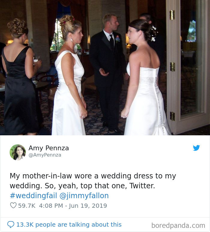 Jimmy Fallon Asks People To Share The Worst Wedding Fails They’ve Encountered, They Deliver 30 Funny Responses Jimmy Fallon Asks People To Share The Worst Wedding Fails They’ve Encountered, They Deliver 30 Funny Responses