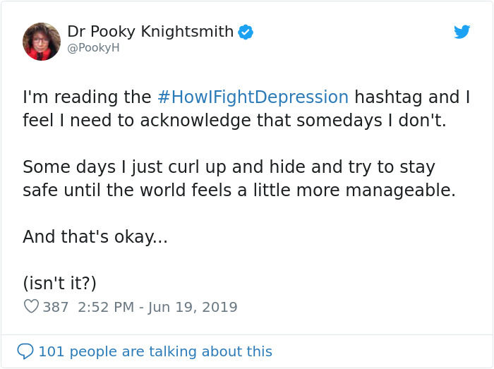Here Are The 30 Best Responses To #HowIFightDepression Here Are The 30 Best Responses To #HowIFightDepression