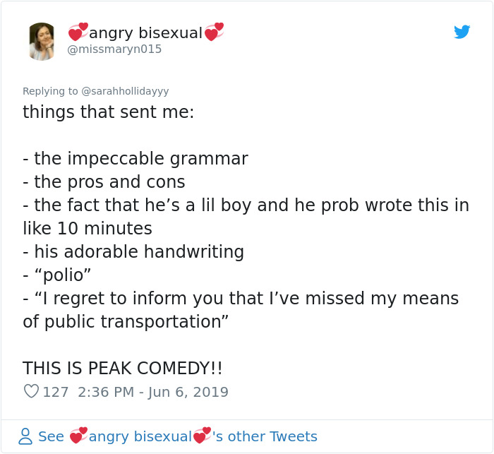 Boy Misses School Bus, Writes An Adorable Note To Mom Explaining Why Boy Misses School Bus, Writes An Adorable Note To Mom Explaining Why