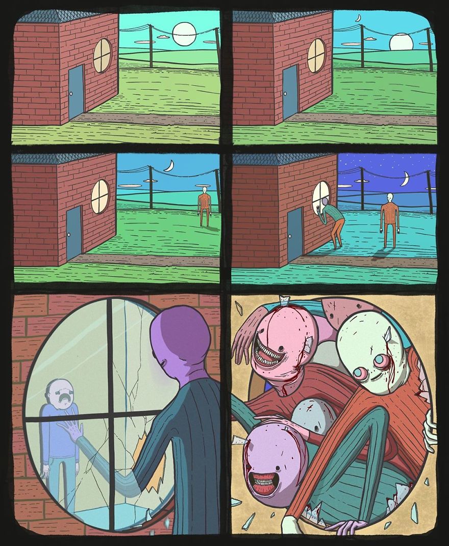 26 Scary Comics By An American Artist That Are Oddly Fascinating