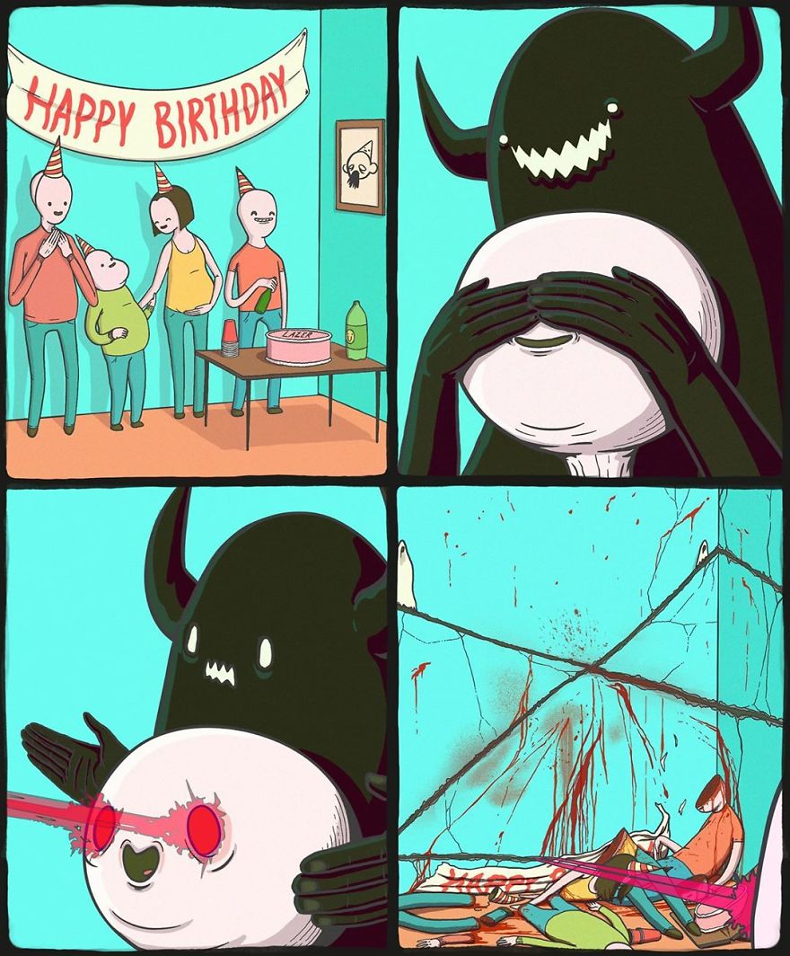 26 Scary Comics By An American Artist That Are Oddly Fascinating