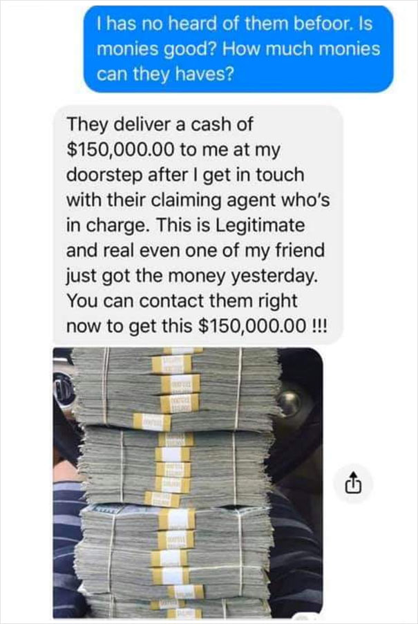 Scam &#8216;Victim&#8217; Plays Dumb To Annoy The Hell Out Of Scammer &#8216;Offering&#8217; Them $150,000