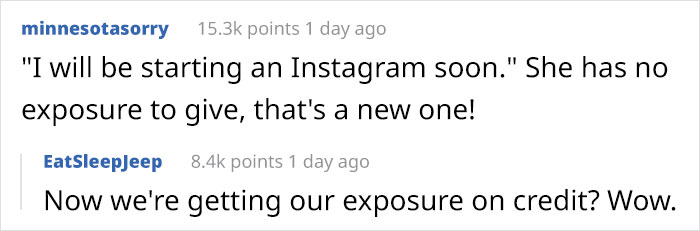 &#8216;I&#8217;m Not Rich But I Deserve A Nice Wedding&#8217;, Delusional Bride Expects To Pay Everyone With &#8216;Exposure&#8217;