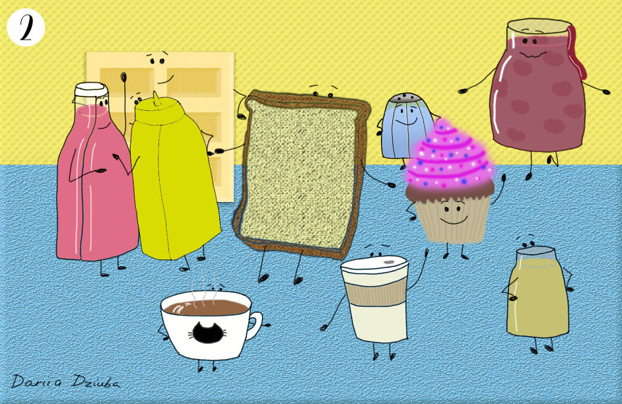 I Illustrated A Love Story Between Toast And Jam (11 Images) I Illustrated A Love Story Between Toast And Jam (11 Images)