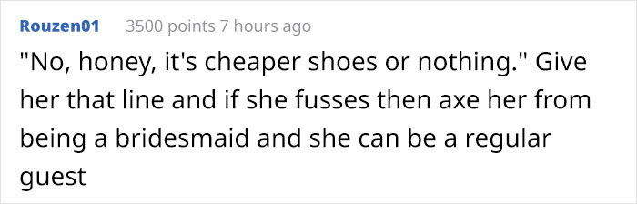 Bride Shames Bridesmaid Who Got Angry After The Bride Refused To Buy Her $250 Shoes For The Wedding
