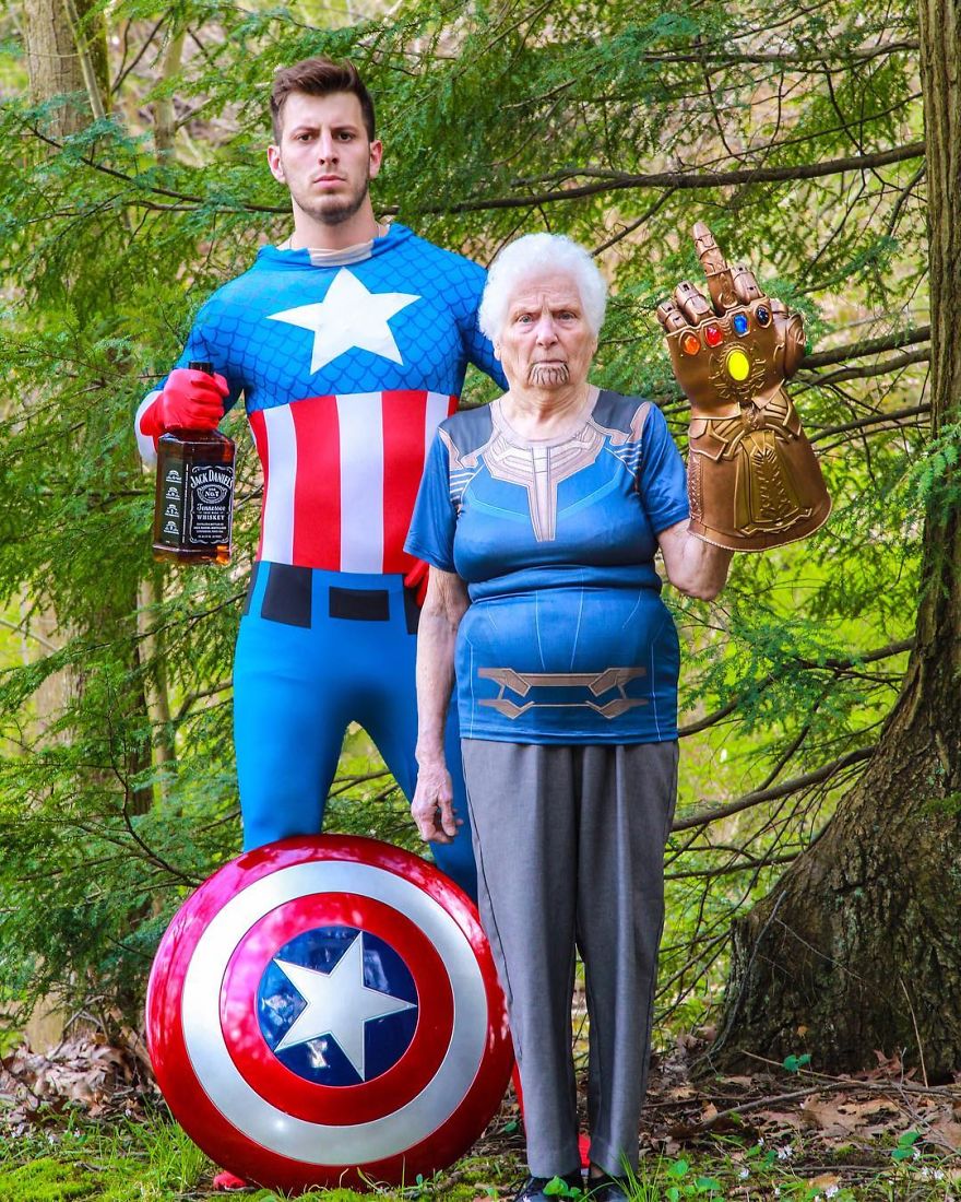 93-Year-Old Grandma & Her Grandson Dress-Up In Ridiculous Outfits, And People Love It (30 Pics) 93-Year-Old Grandma & Her Grandson Dress-Up In Ridiculous Outfits, And People Love It (30 Pics)