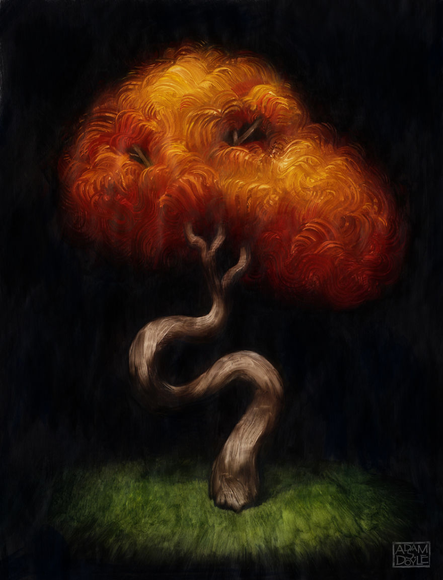 I Paint Night Fall Trees I Paint Night Fall Trees