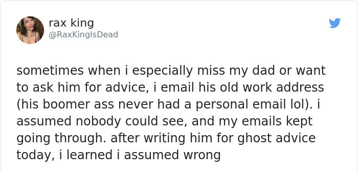 Woman’s Father Passes Away, She Keeps Emailing Him, One Day She Gets A Response