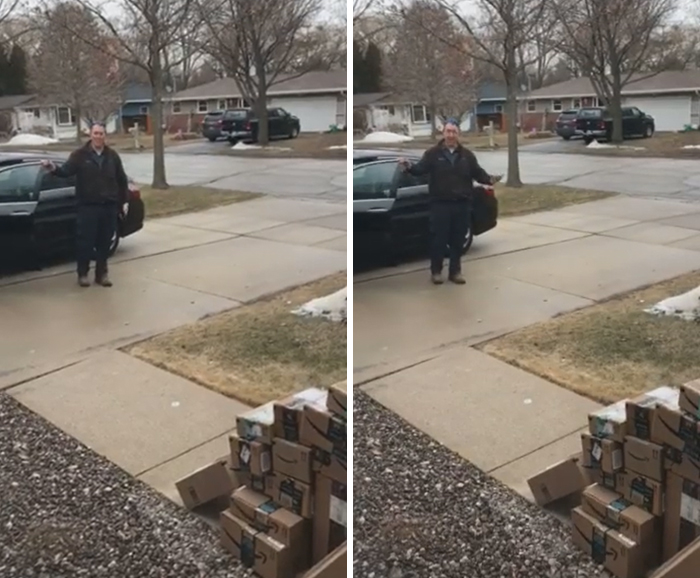 This Woman Was Saving Amazon Boxes For 6 Months Only To Prank Her Husband