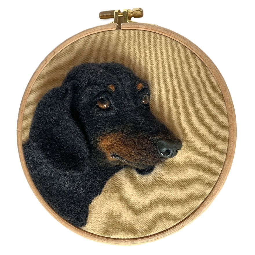 I Create Realistic Pet Portraits From Felted Wool I Create Realistic Pet Portraits From Felted Wool