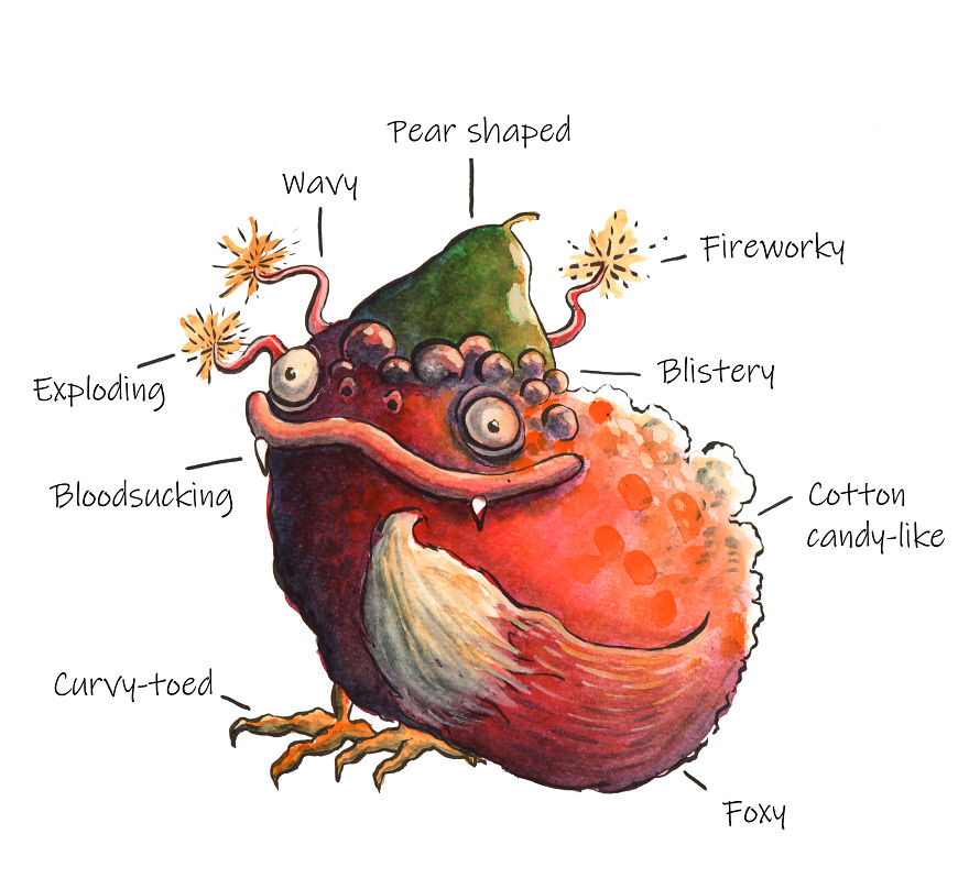 I Paint Monsters Based On Random Adjective Suggestions (20 Pics) I Paint Monsters Based On Random Adjective Suggestions (20 Pics)