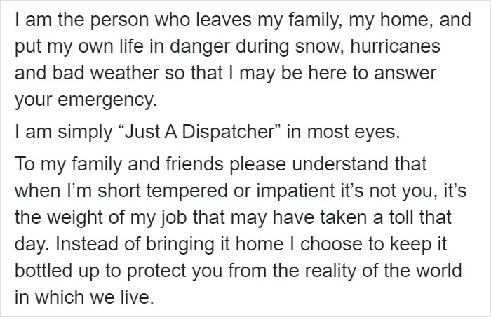Tired Of People Underestimating The Importance Of Her Job, Dispatcher Explains How Vital It Is In A Viral Post Tired Of People Underestimating The Importance Of Her Job, Dispatcher Explains How Vital It Is In A Viral Post