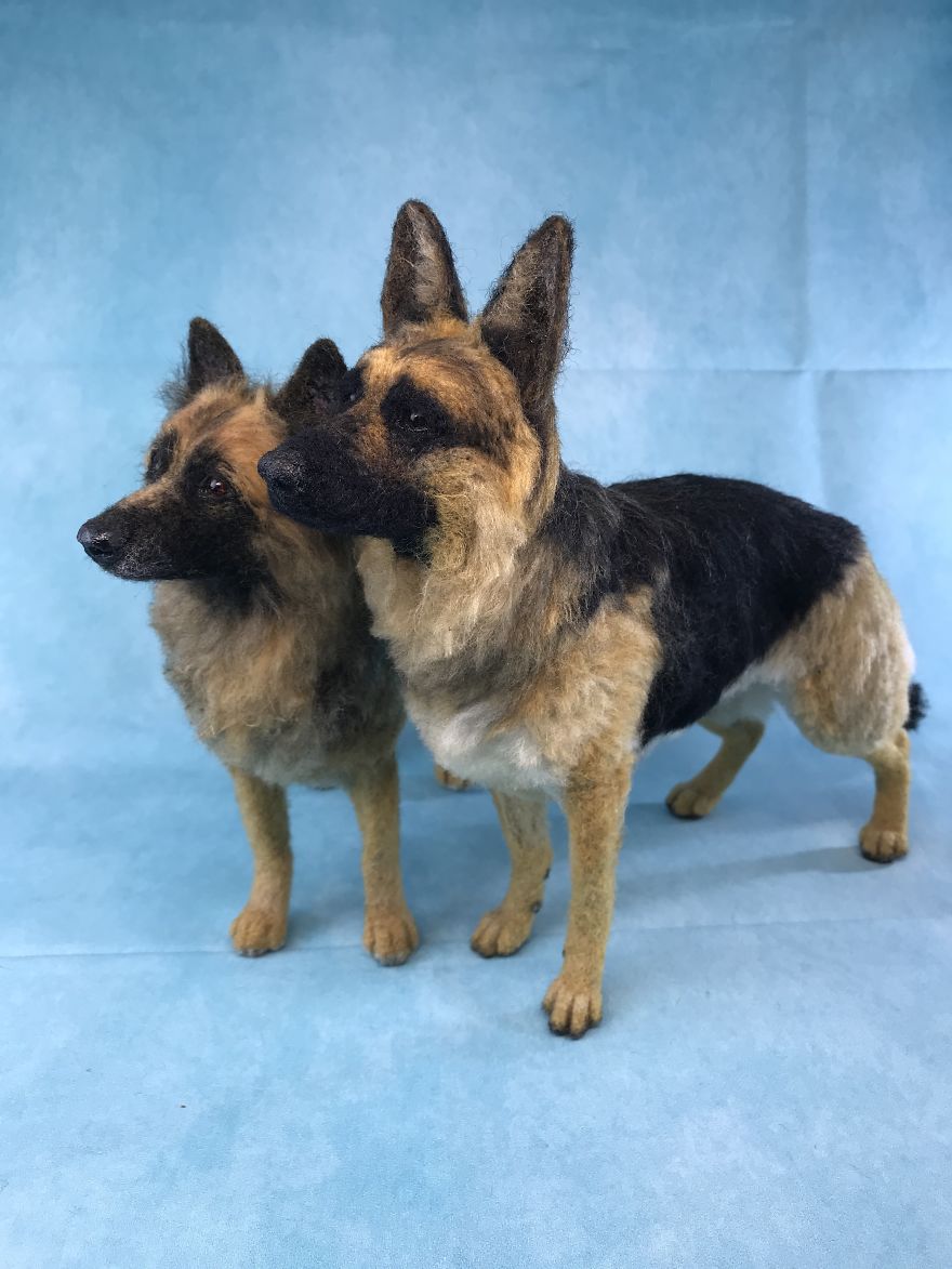 I Needle Felt German Shepherds From Wool I Needle Felt German Shepherds From Wool