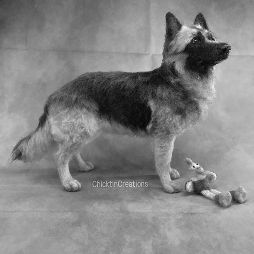 I Needle Felt German Shepherds From Wool I Needle Felt German Shepherds From Wool