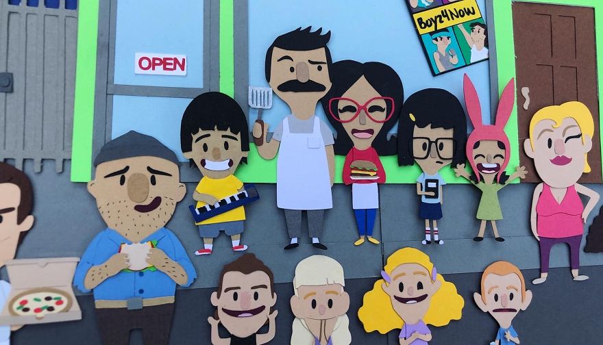 I Made A Huge Paper Art Scene Of The Characters From Bob’s Burgers I Made A Huge Paper Art Scene Of The Characters From Bob’s Burgers