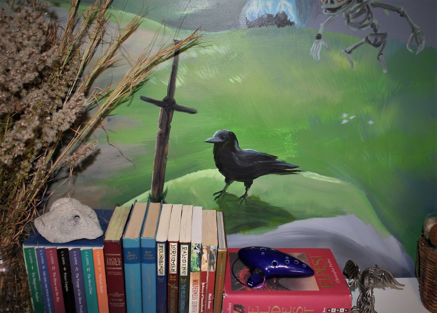 10 Pics Of My Sisters’ Bedroom After I Restyled Its Walls To Look Like Scenery From The Legend Of Zelda 10 Pics Of My Sisters’ Bedroom After I Restyled Its Walls To Look Like Scenery From The Legend Of Zelda