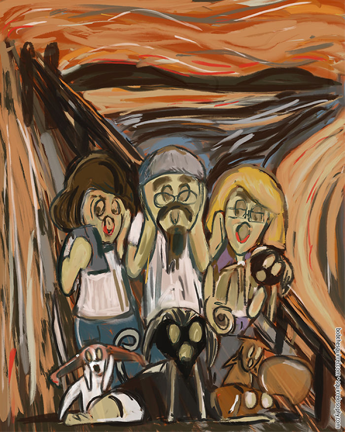 I Draw My Family In The Styles Of Famous Artists And Art Movements (15 Pics) I Draw My Family In The Styles Of Famous Artists And Art Movements (15 Pics)