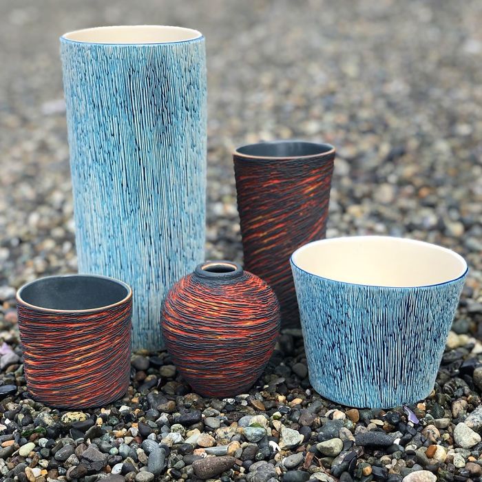 This Artist Carves Pottery And Reveals Unexpected Layers Of Colors Underneath