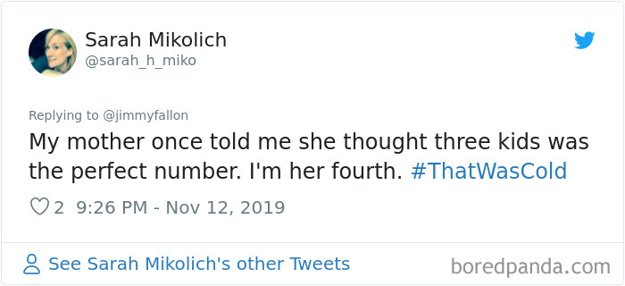 Jimmy Fallon Asks People To Share The “Cold” Insults They’ve Gotten And They Deliver (30 Tweets) Jimmy Fallon Asks People To Share The “Cold” Insults They’ve Gotten And They Deliver (30 Tweets)