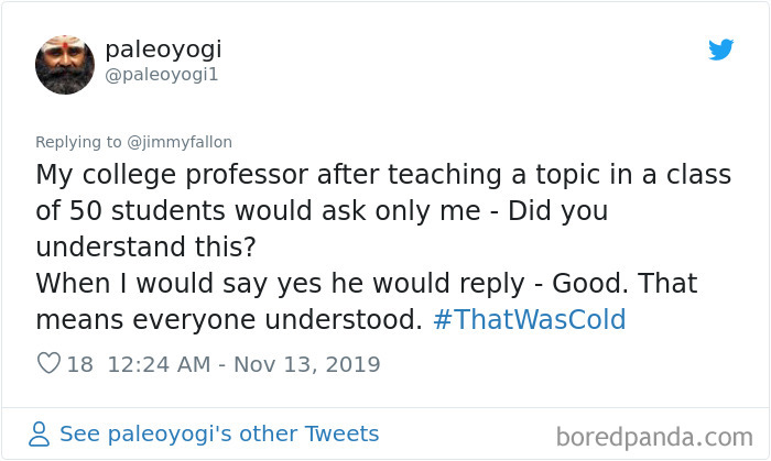 Jimmy Fallon Asks People To Share The “Cold” Insults They’ve Gotten And They Deliver (30 Tweets) Jimmy Fallon Asks People To Share The “Cold” Insults They’ve Gotten And They Deliver (30 Tweets)