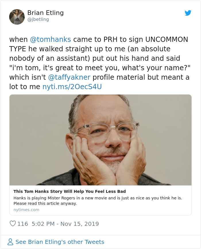 Tom Hanks Is The Nicest Guy In Hollywood And People Are Sharing The Reasons Why Tom Hanks Is The Nicest Guy In Hollywood And People Are Sharing The Reasons Why