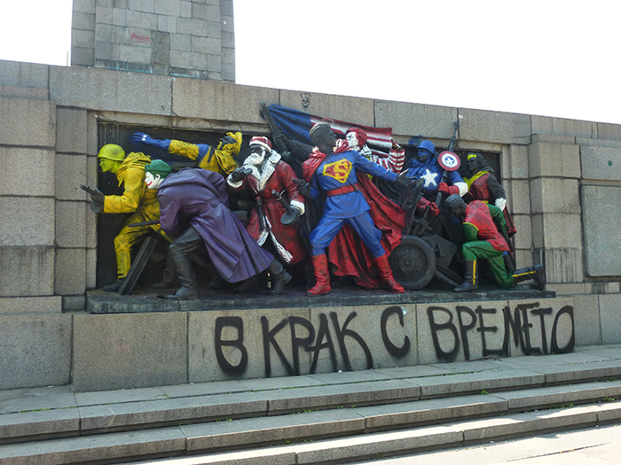 People In Bulgaria Keep Vandalizing This Soviet Monument And Some Of Its Makeovers Are Hilarious People In Bulgaria Keep Vandalizing This Soviet Monument And Some Of Its Makeovers Are Hilarious