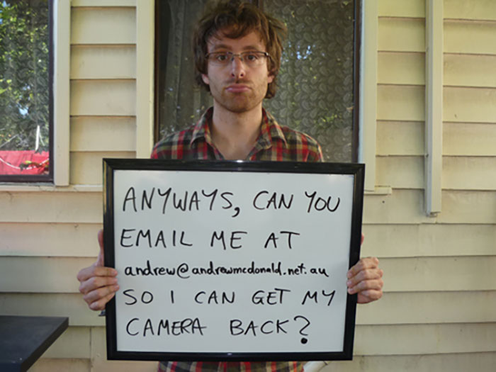 The Way This Guy Made Sure He Got His Lost Camera Back Is Genius The Way This Guy Made Sure He Got His Lost Camera Back Is Genius