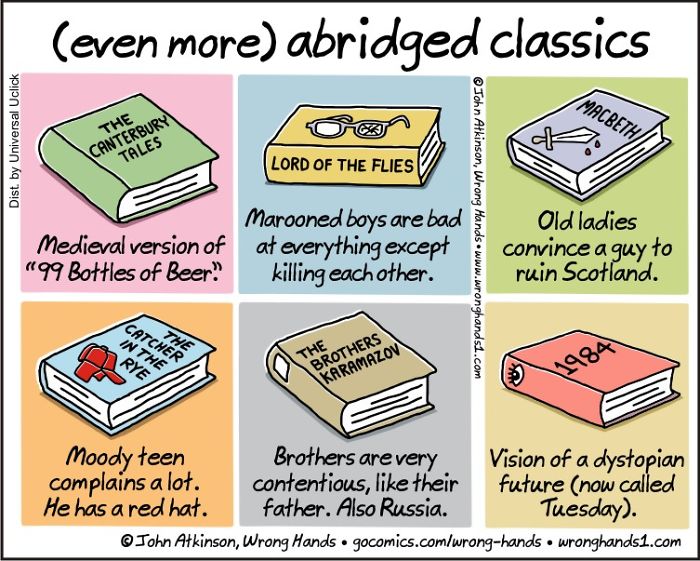 Artist Pokes Fun At Literature Classics In 30 Cartoons Artist Pokes Fun At Literature Classics In 30 Cartoons
