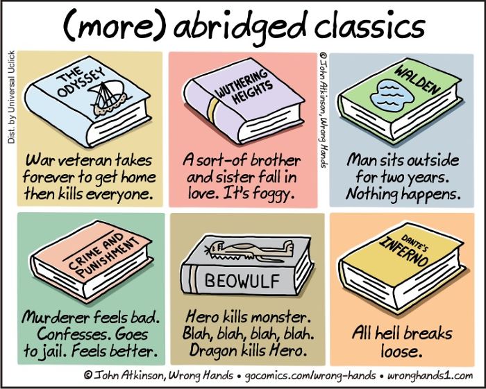 Artist Pokes Fun At Literature Classics In 30 Cartoons Artist Pokes Fun At Literature Classics In 30 Cartoons