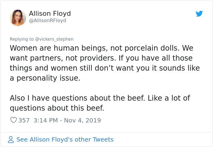 ‘Nice’ Guy Is Disappointed At Women Choosing ‘Losers’ Instead Of ‘Providers’ Like Him, And The Comments Are Hilarious ‘Nice’ Guy Is Disappointed At Women Choosing ‘Losers’ Instead Of ‘Providers’ Like Him, And The Comments Are Hilarious