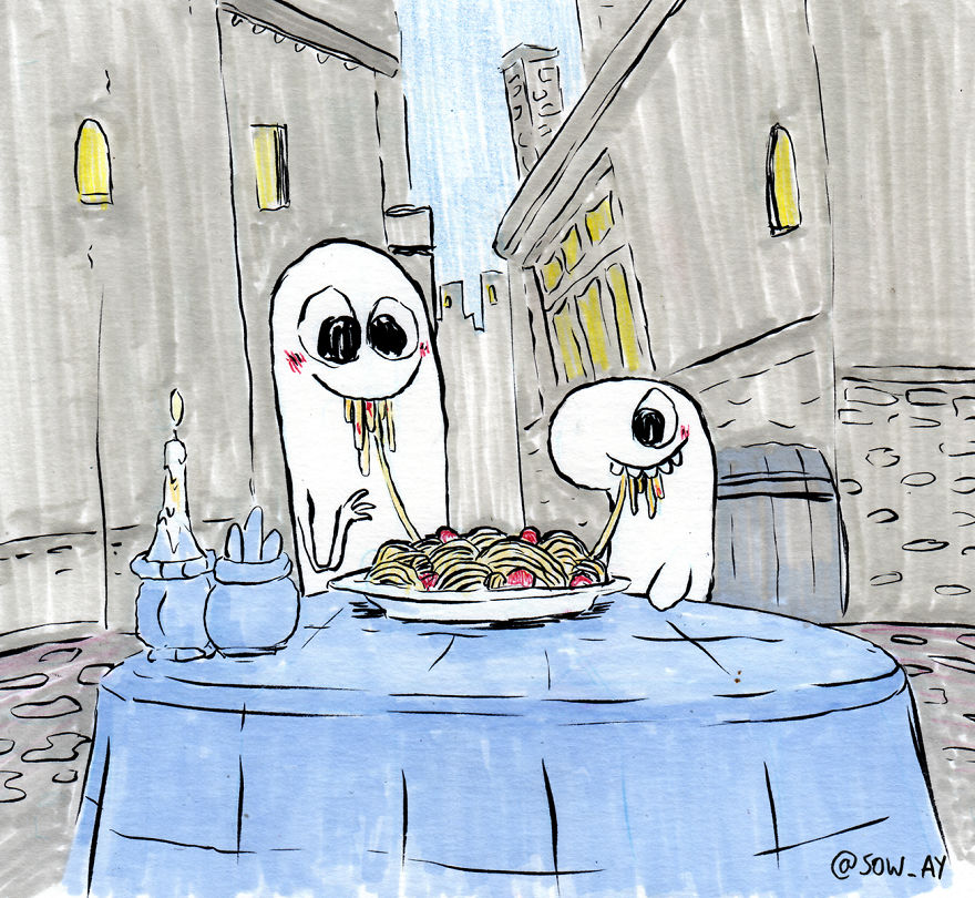 The Adventures Of A Little Ghost And His Cute Dog That I Drew For This Year’s Inktober The Adventures Of A Little Ghost And His Cute Dog That I Drew For This Year’s Inktober