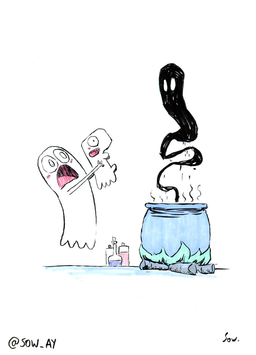 The Adventures Of A Little Ghost And His Cute Dog That I Drew For This Year’s Inktober The Adventures Of A Little Ghost And His Cute Dog That I Drew For This Year’s Inktober