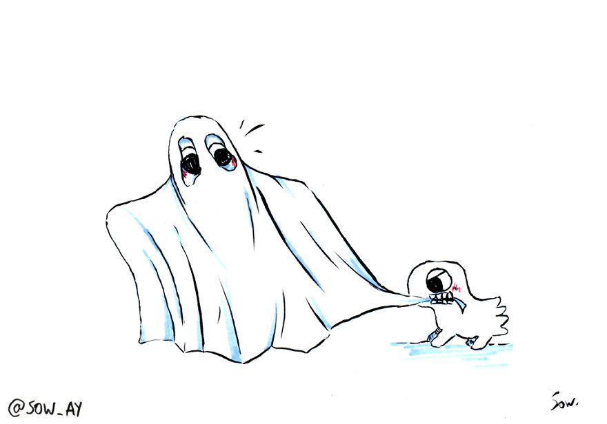 The Adventures Of A Little Ghost And His Cute Dog That I Drew For This Year’s Inktober The Adventures Of A Little Ghost And His Cute Dog That I Drew For This Year’s Inktober