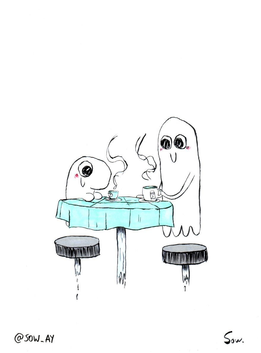 The Adventures Of A Little Ghost And His Cute Dog That I Drew For This Year’s Inktober The Adventures Of A Little Ghost And His Cute Dog That I Drew For This Year’s Inktober