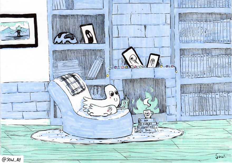 The Adventures Of A Little Ghost And His Cute Dog That I Drew For This Year’s Inktober The Adventures Of A Little Ghost And His Cute Dog That I Drew For This Year’s Inktober