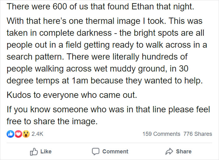 Photographer Finds Missing 6-Year-Old Using A Drone With A Thermal Camera Photographer Finds Missing 6-Year-Old Using A Drone With A Thermal Camera