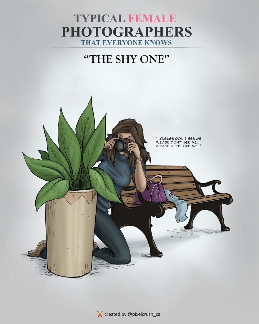 Artist Illustrates Stereotypical Male And Female Photographers And People Are Saying It’s Spot On
