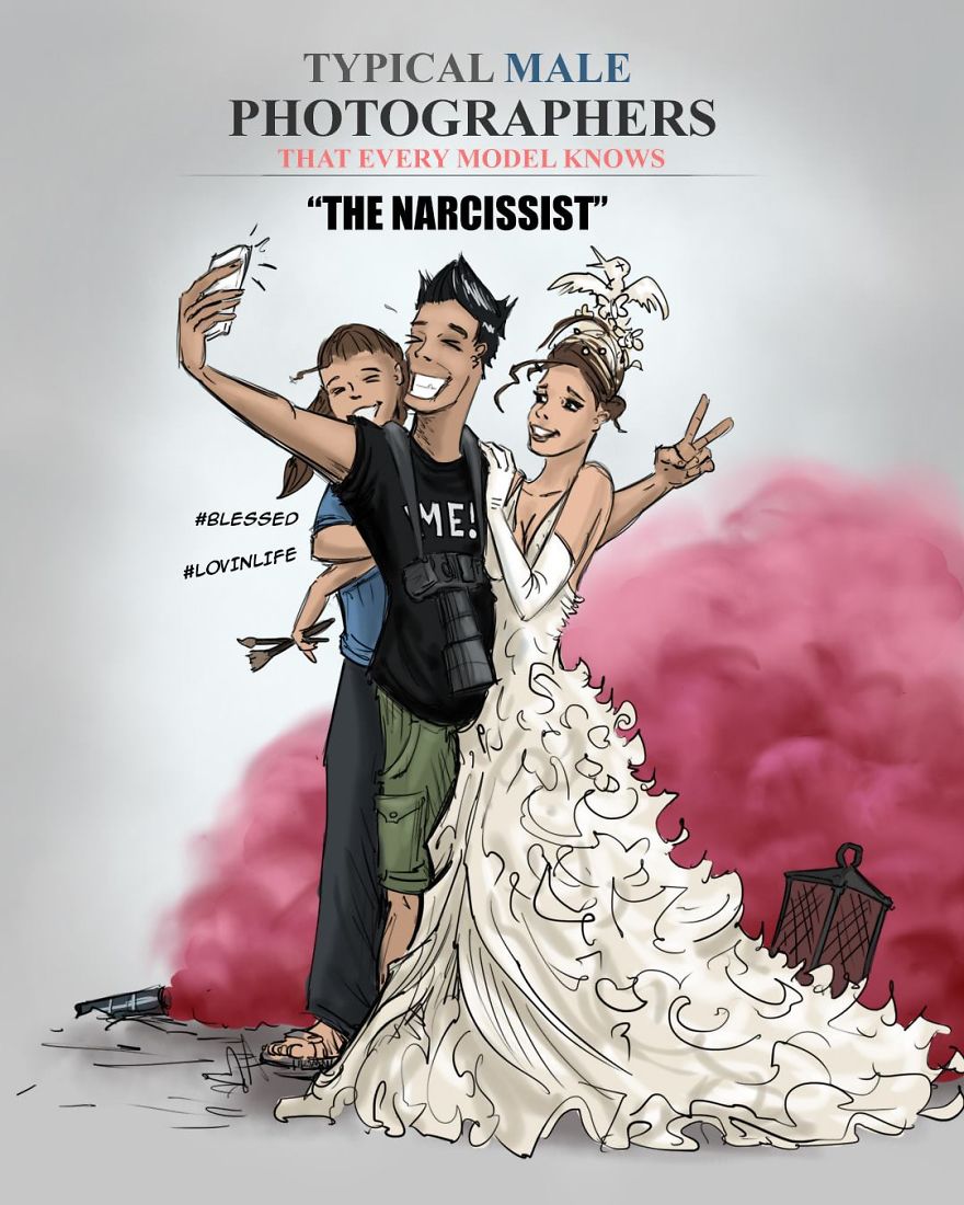 Artist Illustrates Stereotypical Male And Female Photographers And People Are Saying It’s Spot On